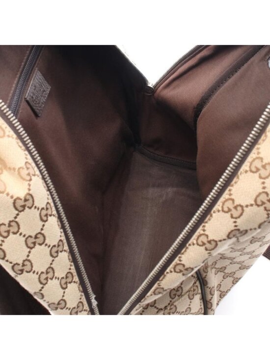 Gucci Backpack GG Canvas Beige Dark Brown main image 7